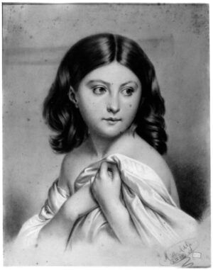 1880 - Drawing of a Young Girl (after Winterhalter)