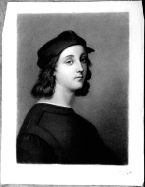 1880 - Drawing of Raphael (presumed copy of an engraving)