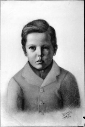 1881 - Bust Length Study of a Boy facing Frontwards