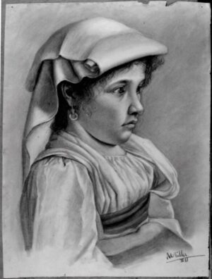1881 - Bust Length Study of a Young Girl with a Dangling Earring, Facing Right