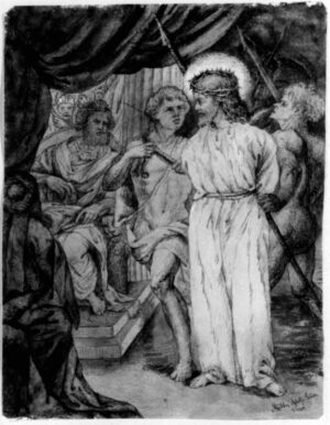 1882 - Drawing of Christ before the High Priest
