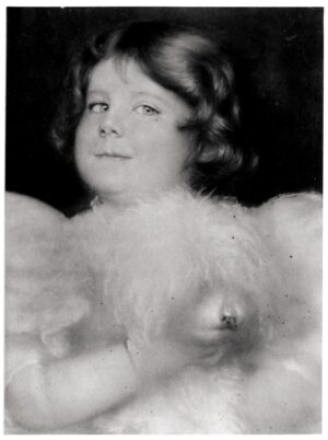 Portrait of an Unknown Little Girl with a Poodle