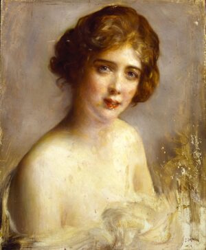 Portrait of an Unknown Woman with Bare Shoulders