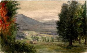 Watercolour: USA - Jefferson, New Hampshire, above Waumbek Hotel, September 1896