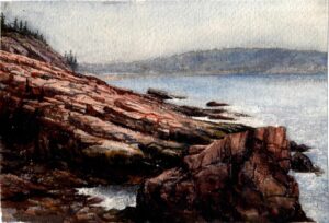 Watercolour: Rocky Coast