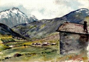 Watercolour: Switzerland - Zumdorf, Realp, 7 July 1907