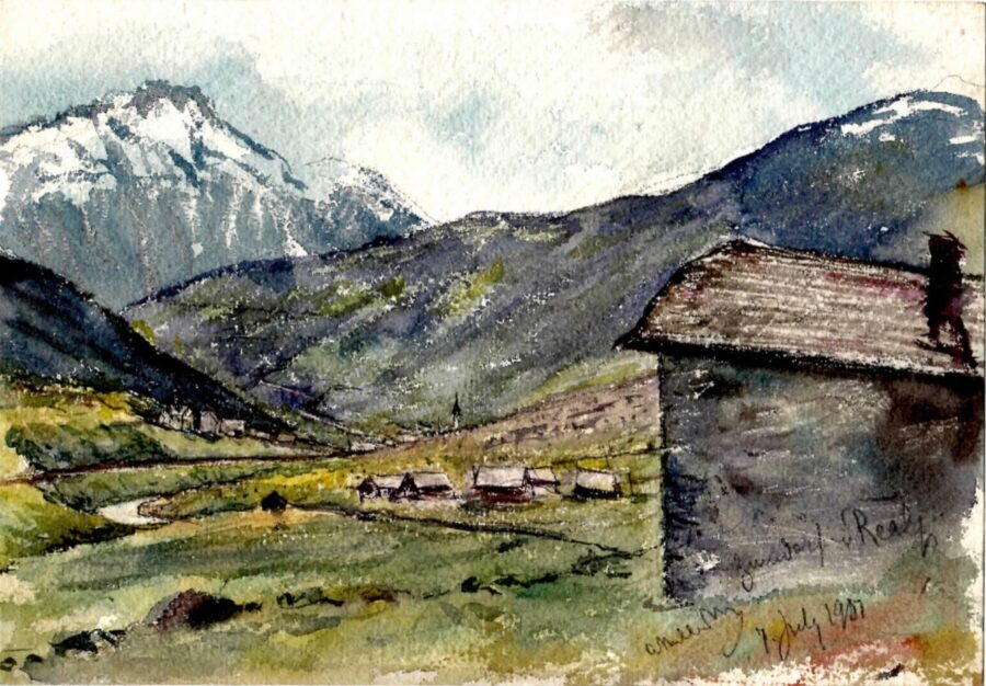 Watercolour: Switzerland - Zumdorf, Realp, 7 July 1907